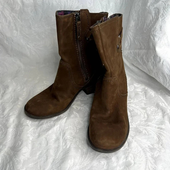Teva Boots Foxy Brown Nubuck Zip Up US‎ Size 5.5 - Picture 2 of 12